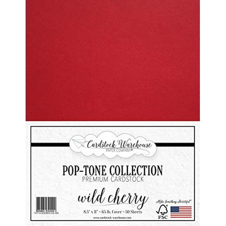 Wild Cherry Red Cardstock Paper 12 x 12 inch 65 lb 25 Sheets from Cardstock Warehouse Premium Cover